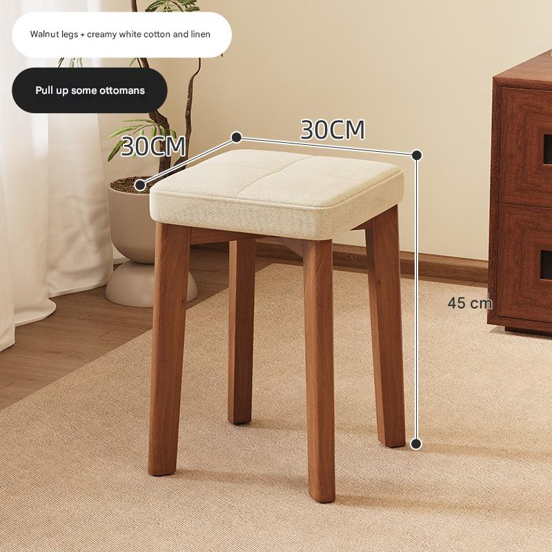 Walnut legs milk white cotton and linen