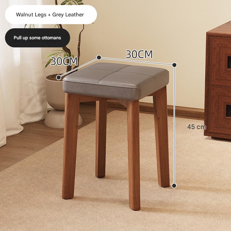 Walnut legs   gray leather