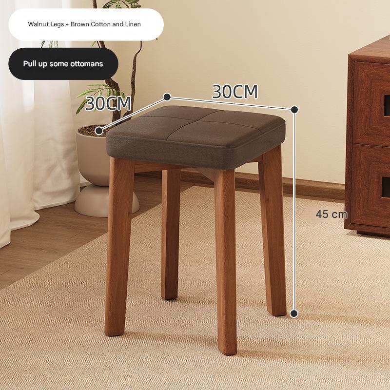 Walnut legs   brown cotton and linen