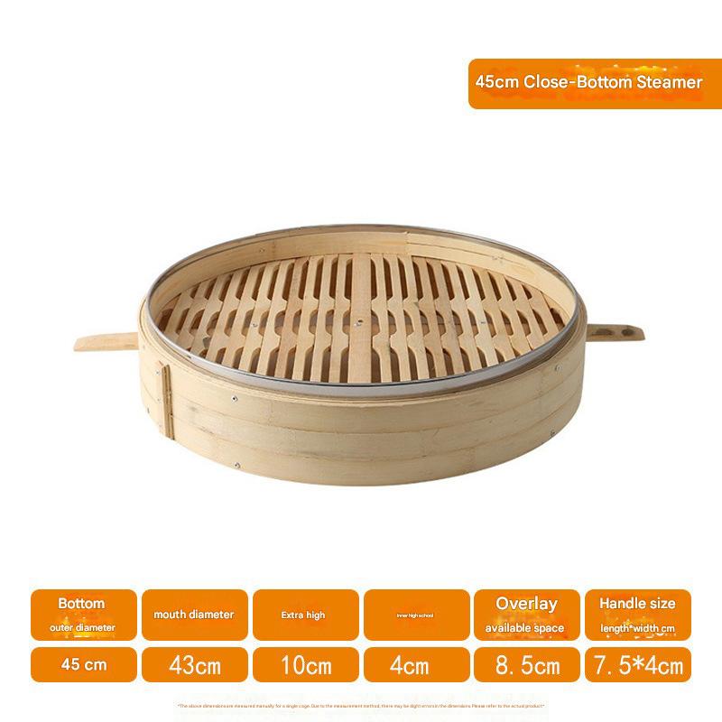 45cm (dense bottom) full bamboo steamer