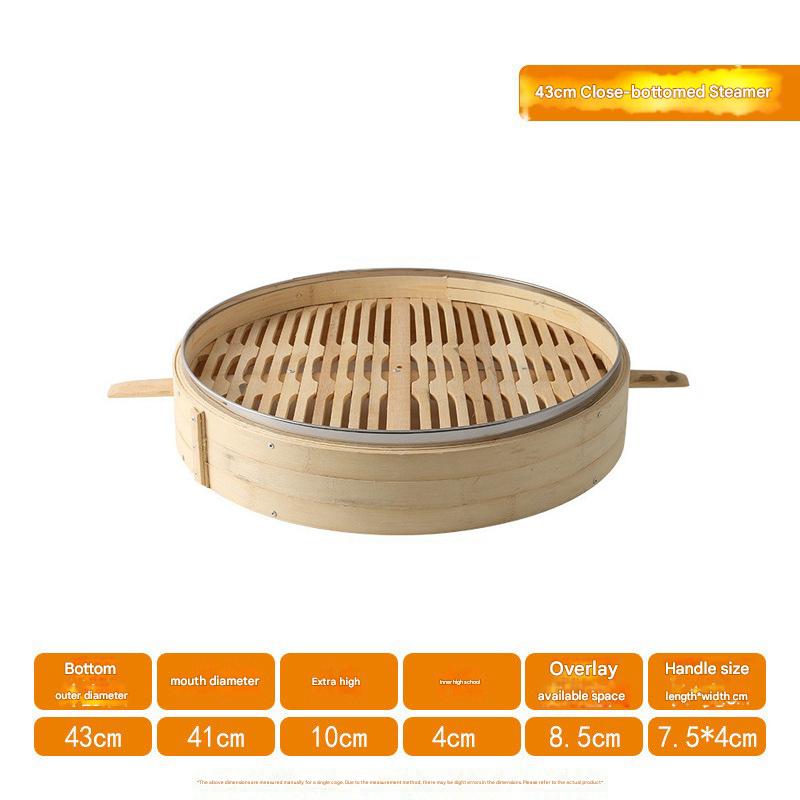 43cm (dense bottom) full bamboo steamer