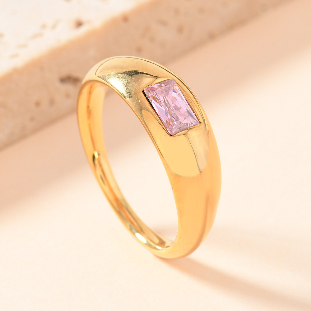 Gold (pink diamond) US Size #6