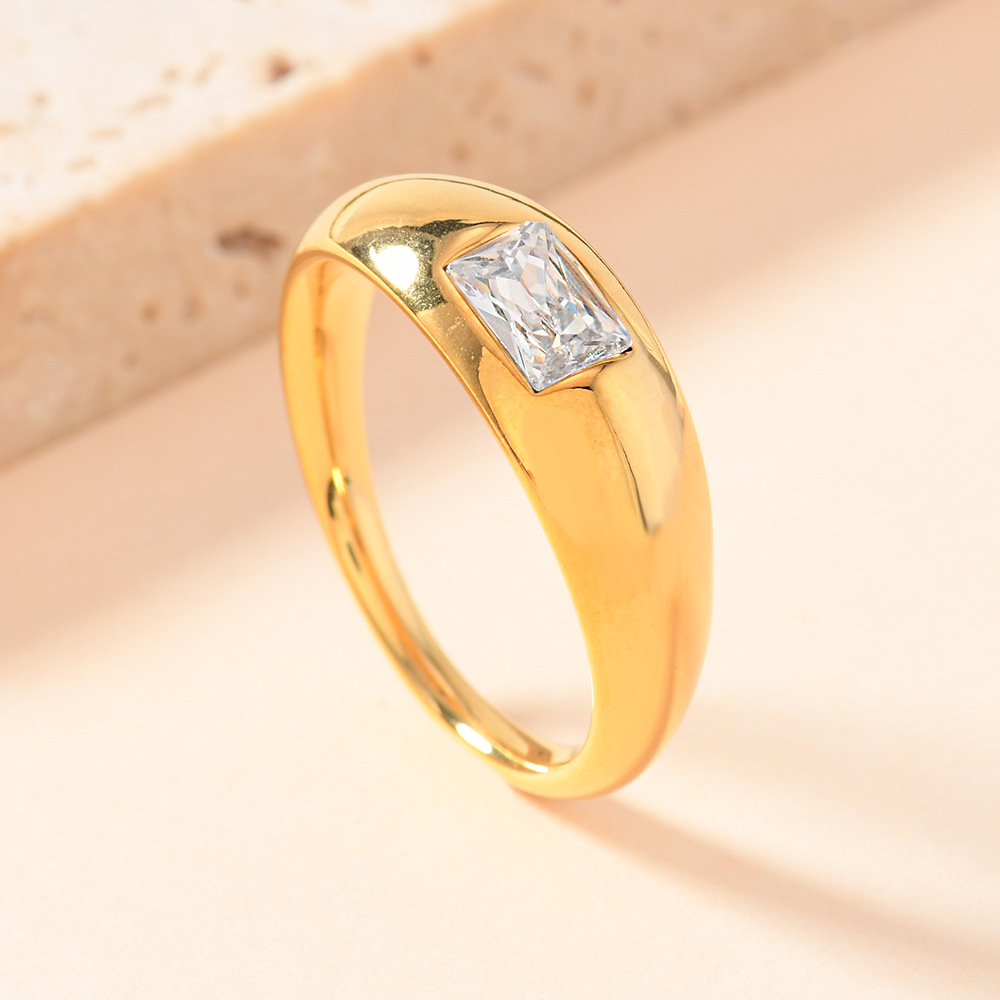 Gold (white diamond) US Size #6