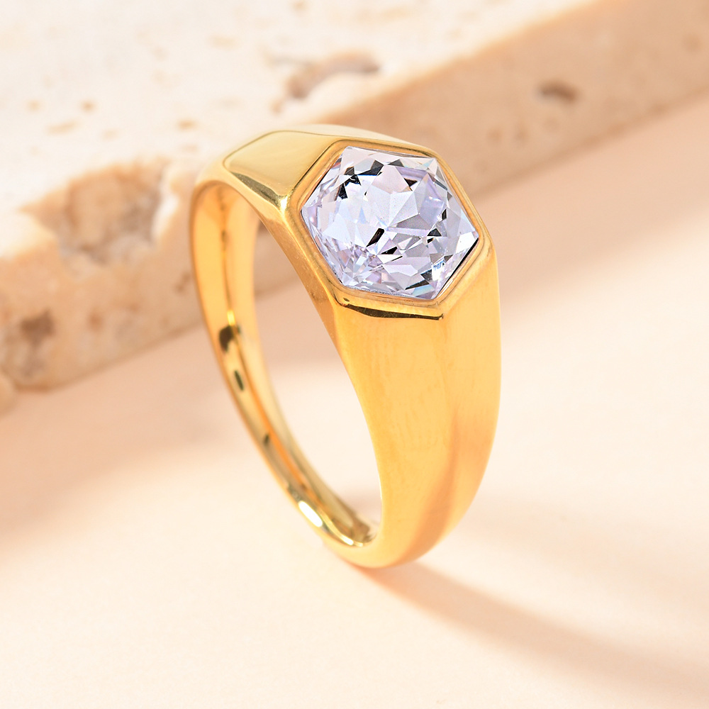 Gold (light purple Drill) US Size #10