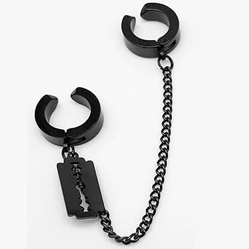 Black ear clip blade without ear holes