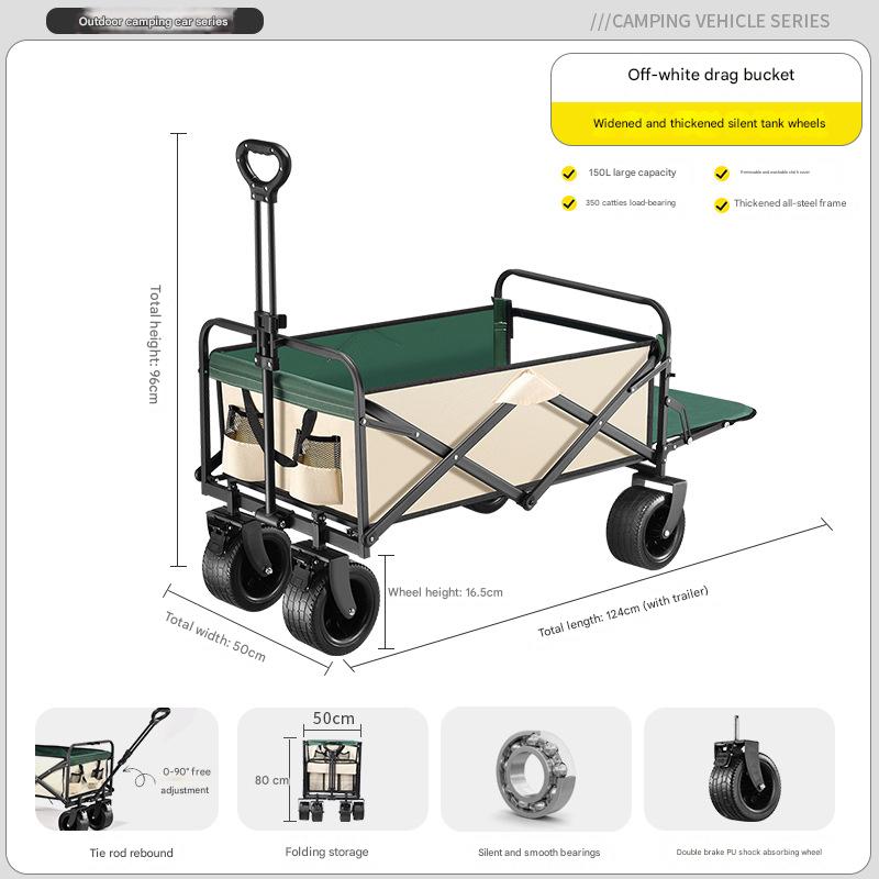 10 inch wheels beige with tail board