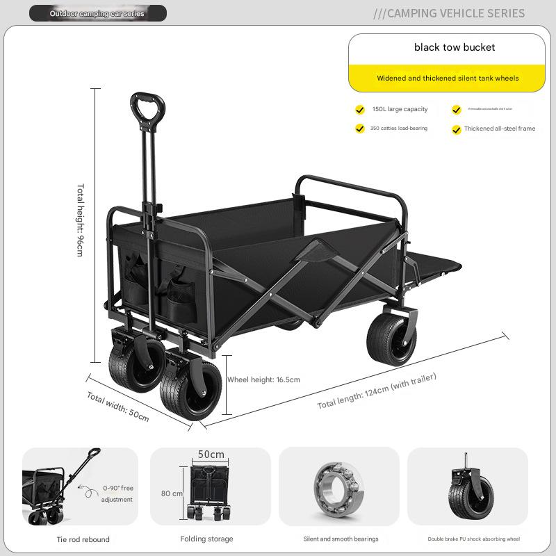 10 inch wheels black with tail board