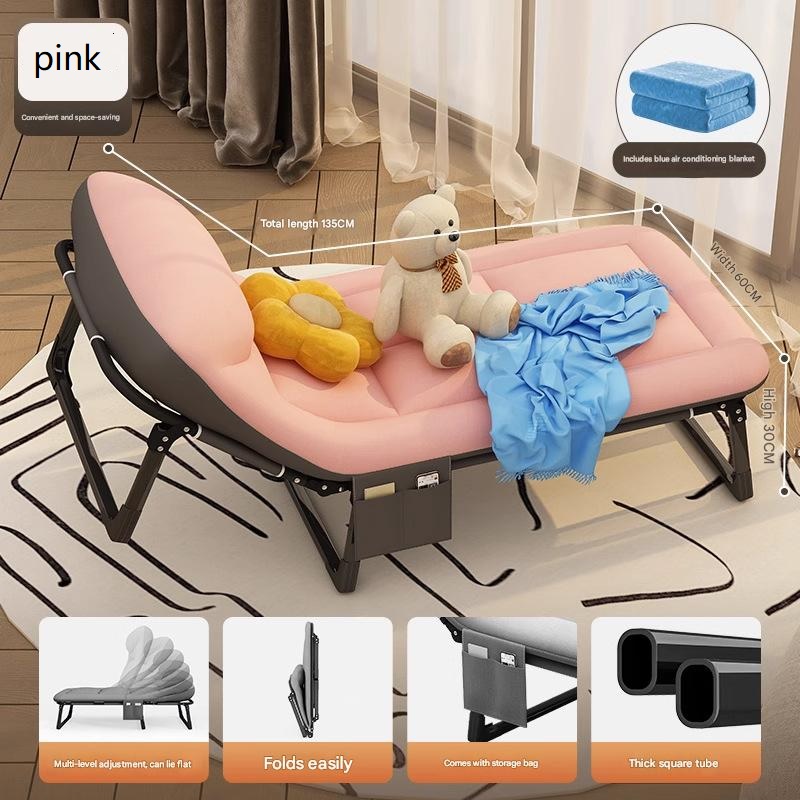 pink with blue blanket