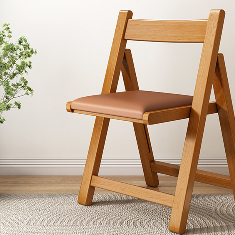 peach wood frame   brown leather