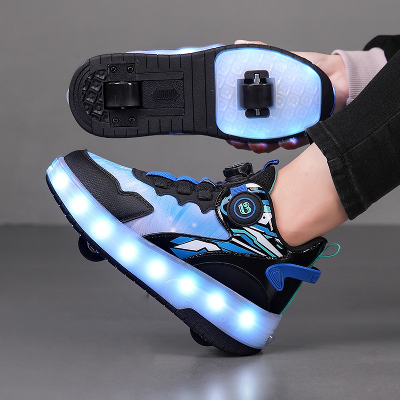 6565 Double-wheel black and blue with lights