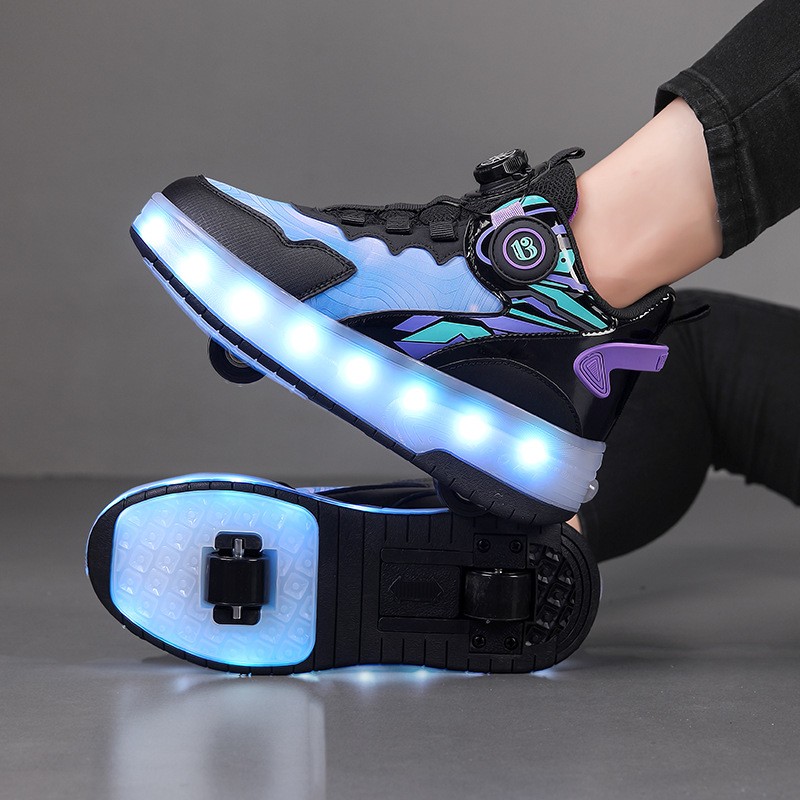 6565 Double-wheel black and purple with lights