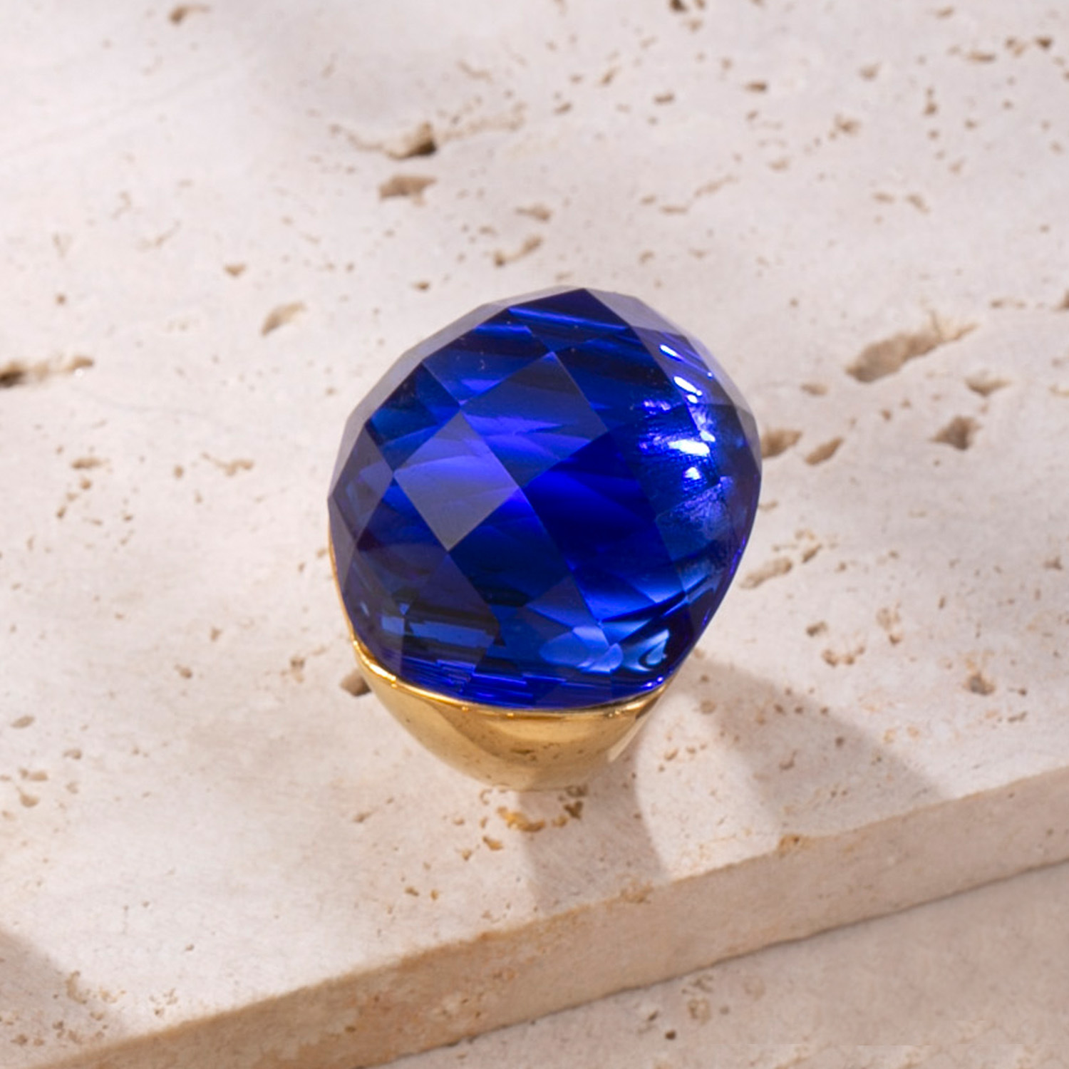 Gold-blue zircon US Size #10