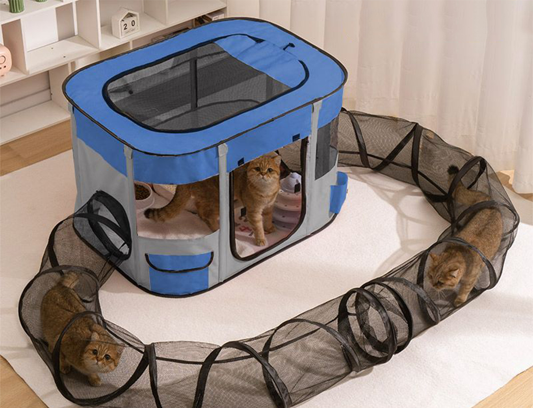 Blue with tunnel/90*70*60cm