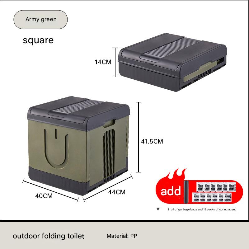 Square army green   curing agent   garbage bag