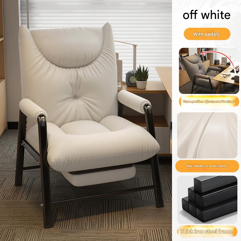 White cat paw leather with pedals