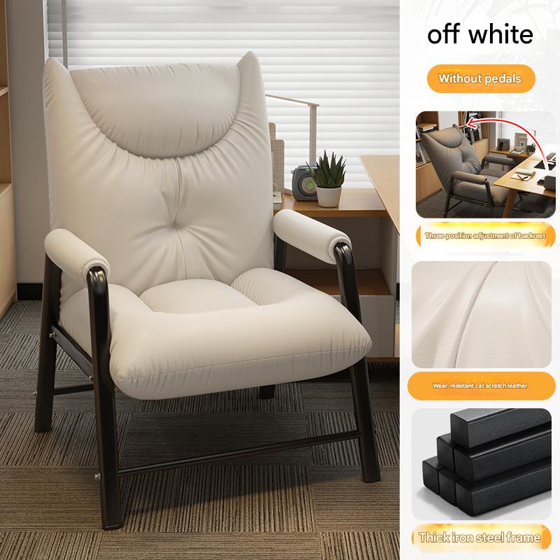 White cat paw leather without pedals