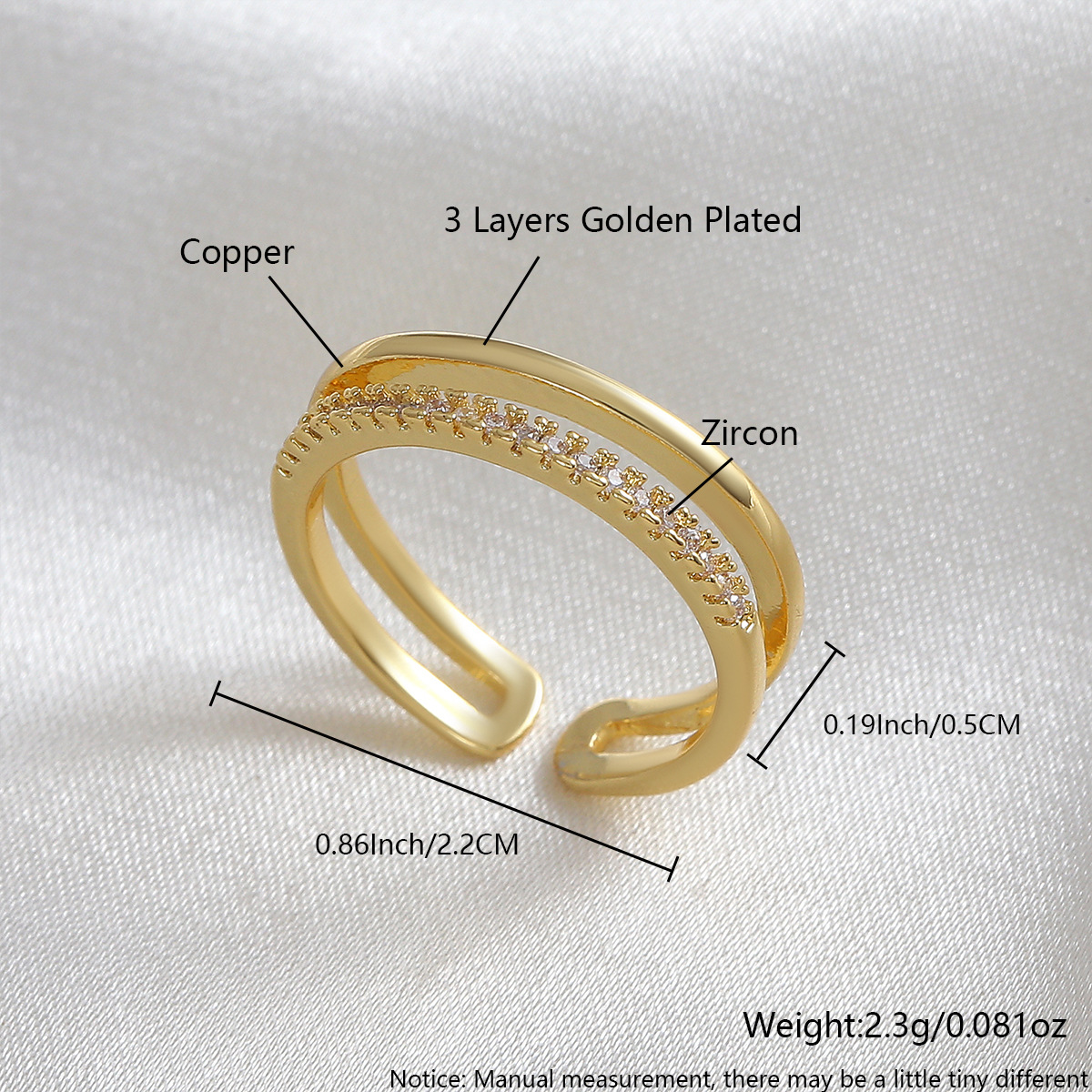 2:Double layer tooth pattern ring rc08-2