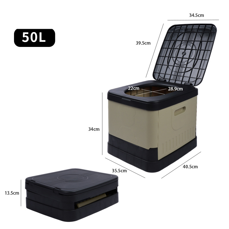 Large khaki   garbage bag