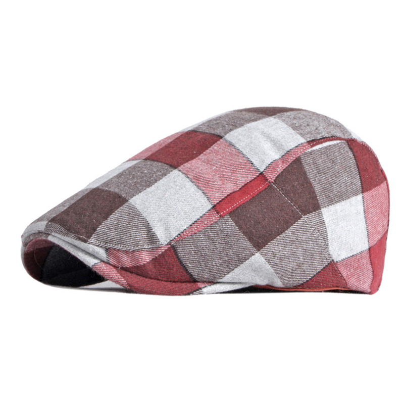 Colorblock Check-Burgundy