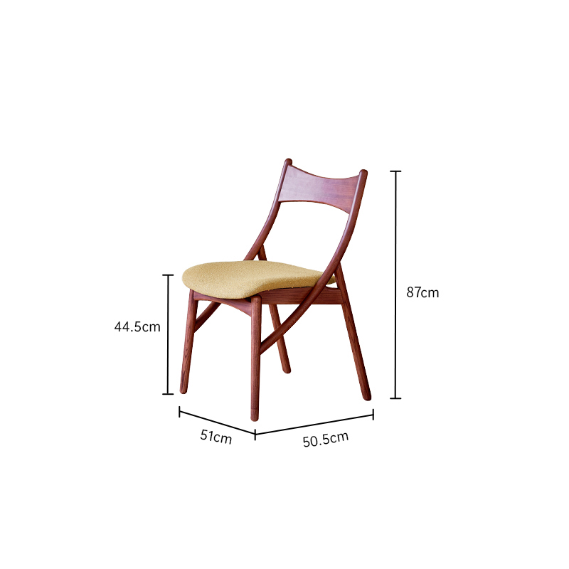 Cherry color-turmeric velvet cushion (rubber wood)