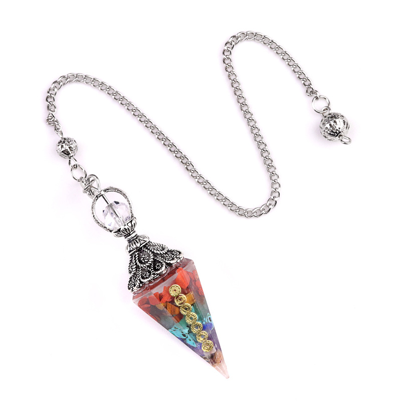 3:Colorful ancient silver pendulum