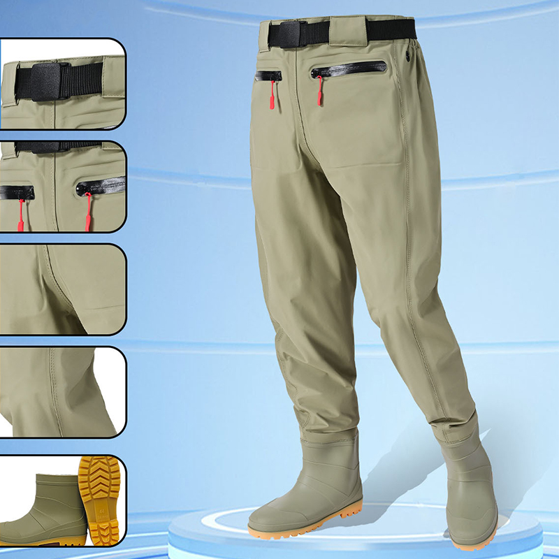 [double pocket] thickened taslan-grass green