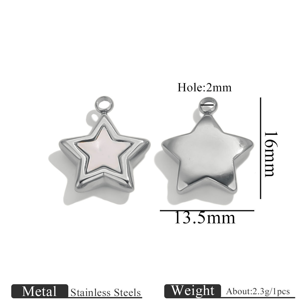 4:Steel color - five-pointed star