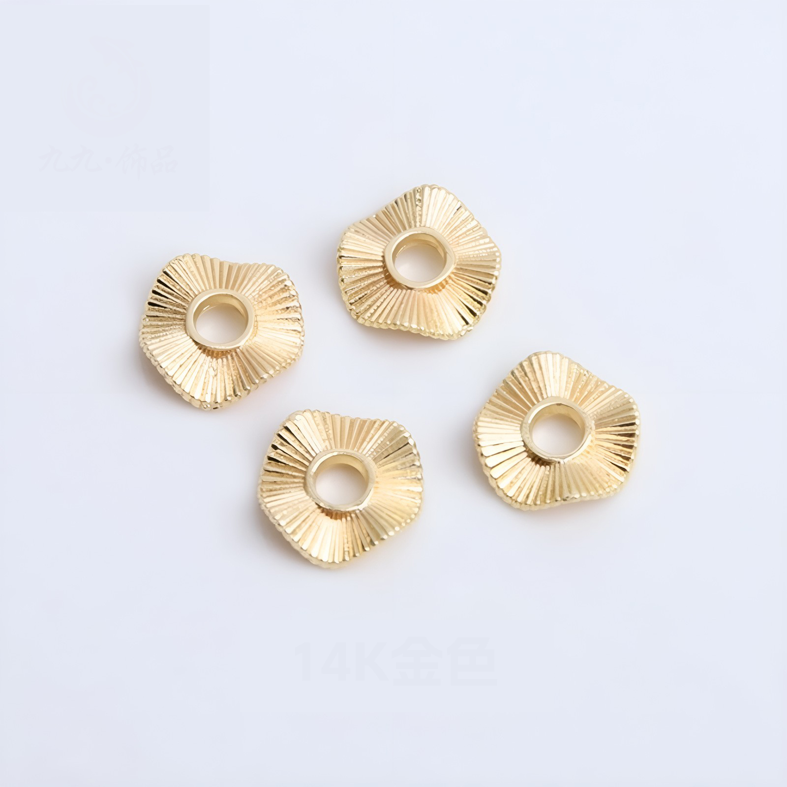 14k gold/1 piece (color retention) 6mm wavy lace s