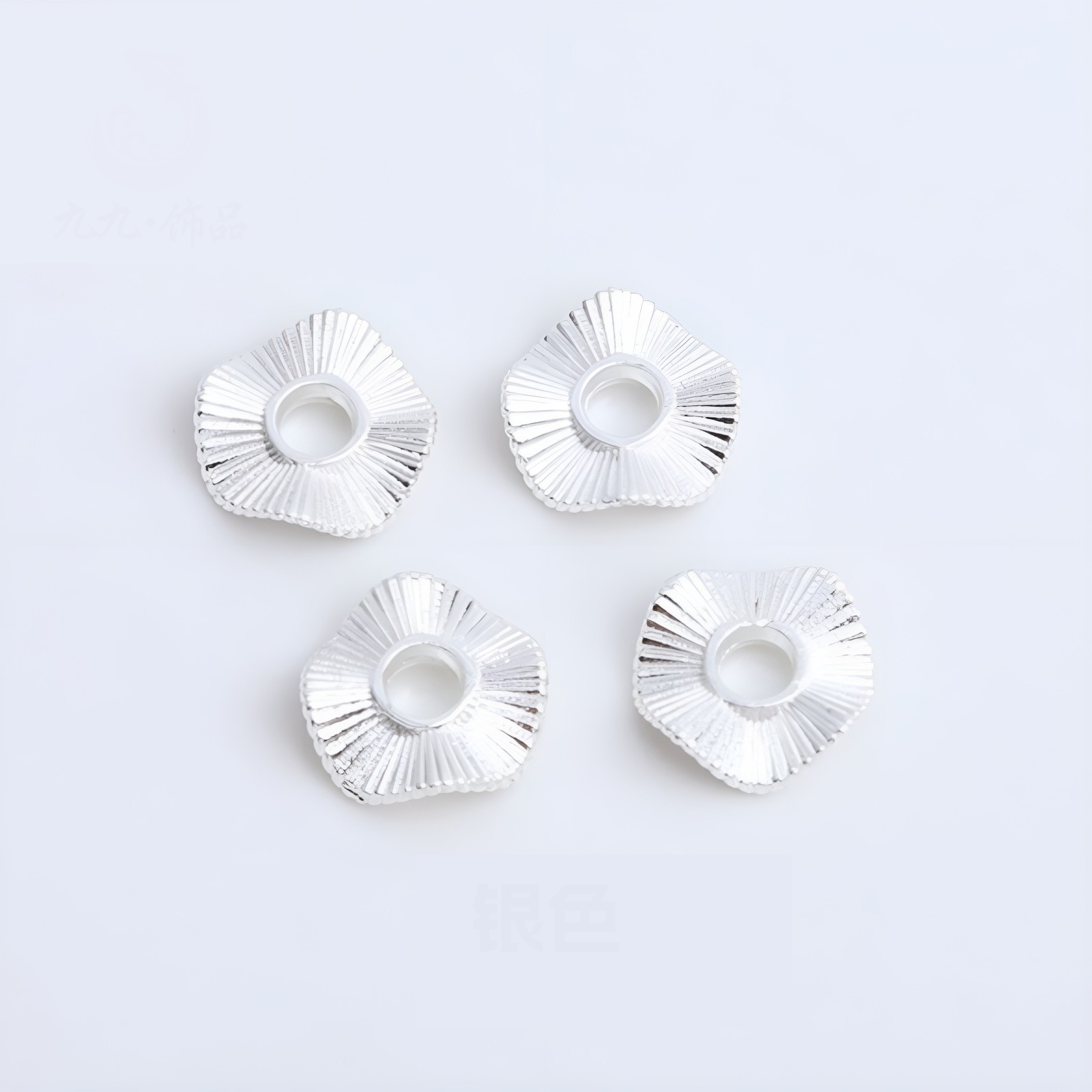 Silver/1 piece (color retention) 6mm wavy lace spa