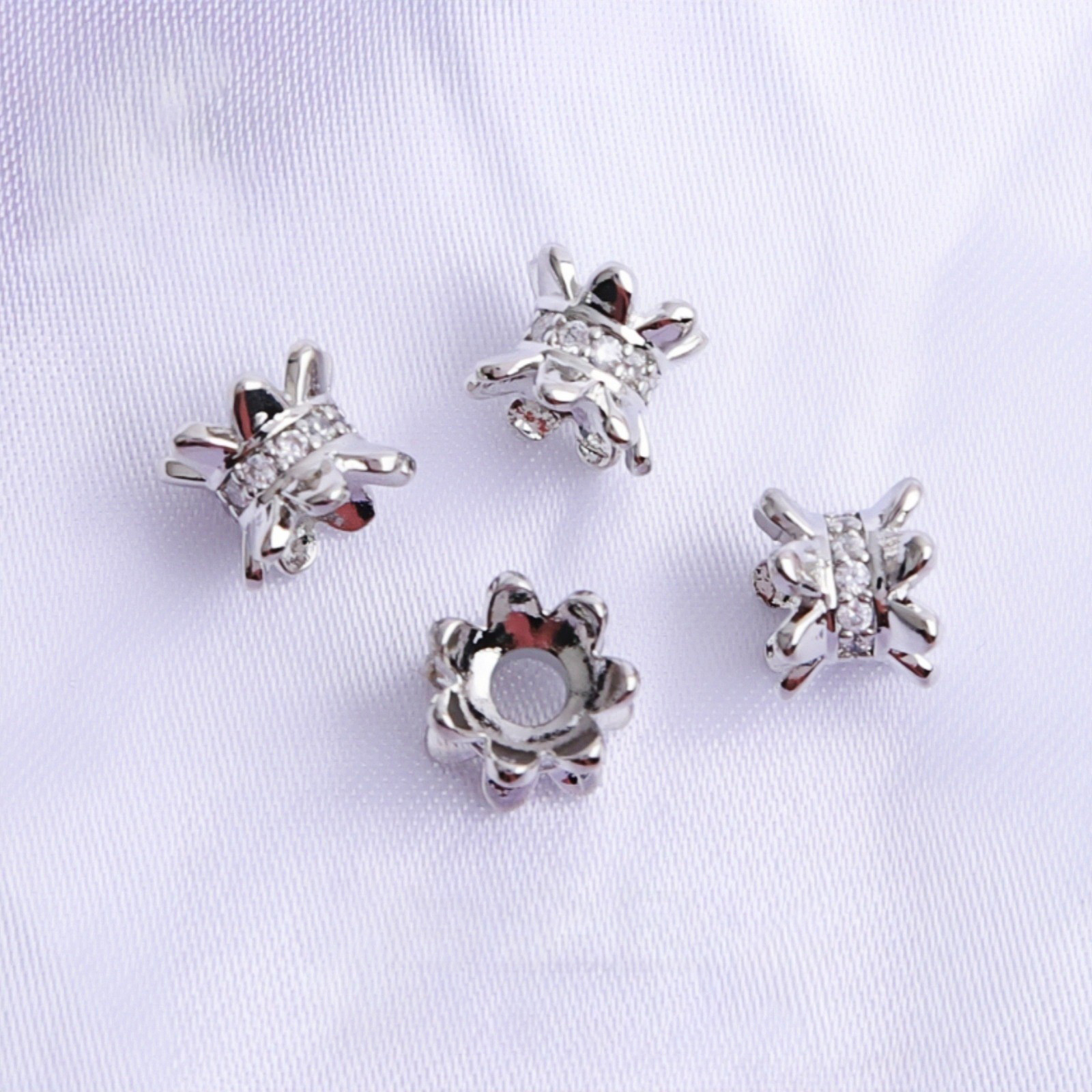 Platinum/1 piece Small/double-ended flower recepta
