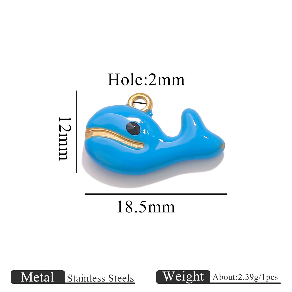 Dolphin with mouth-blue