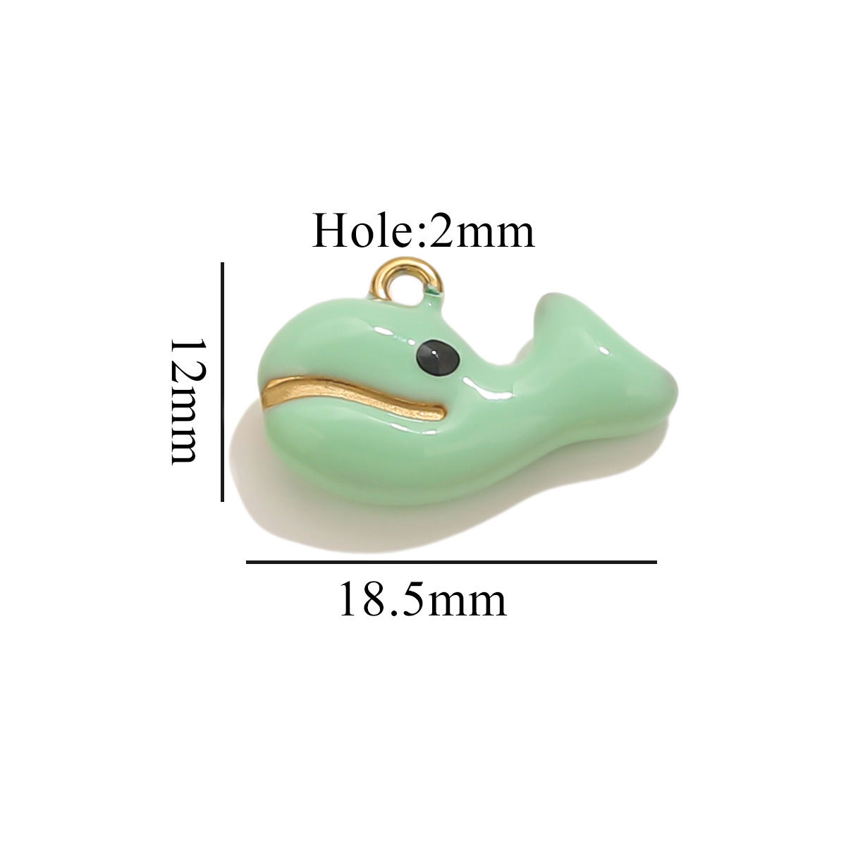 Dolphin with mouth - turquoise