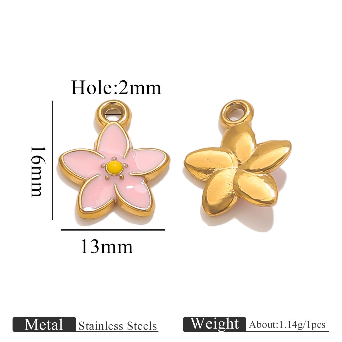 10:Five-leaf flower pendant-pink
