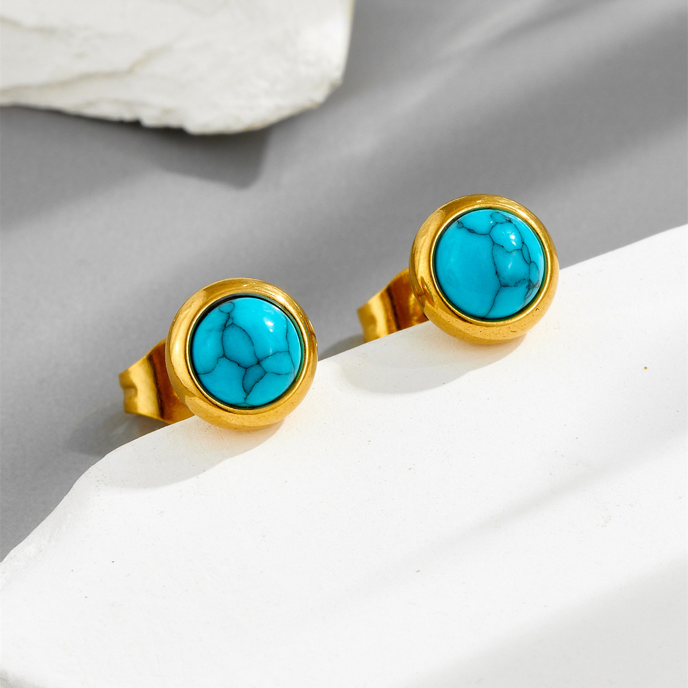 Turquoise stud earrings