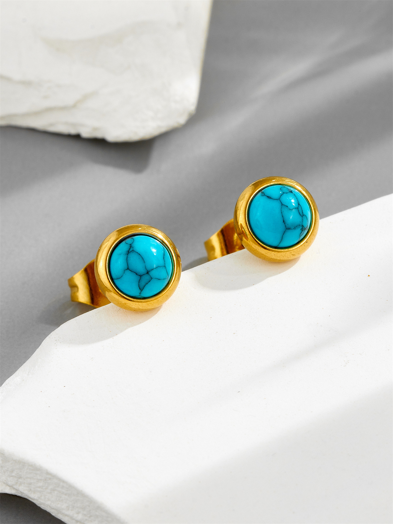 6:Turquoise stud earrings