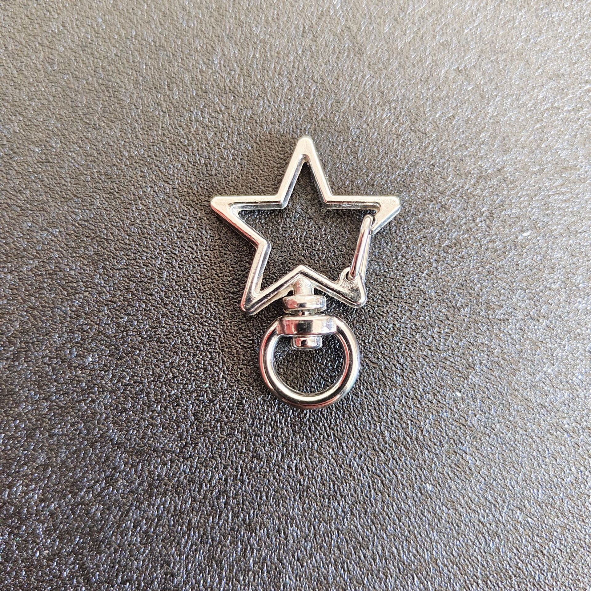 White k silver five-pointed star buckle