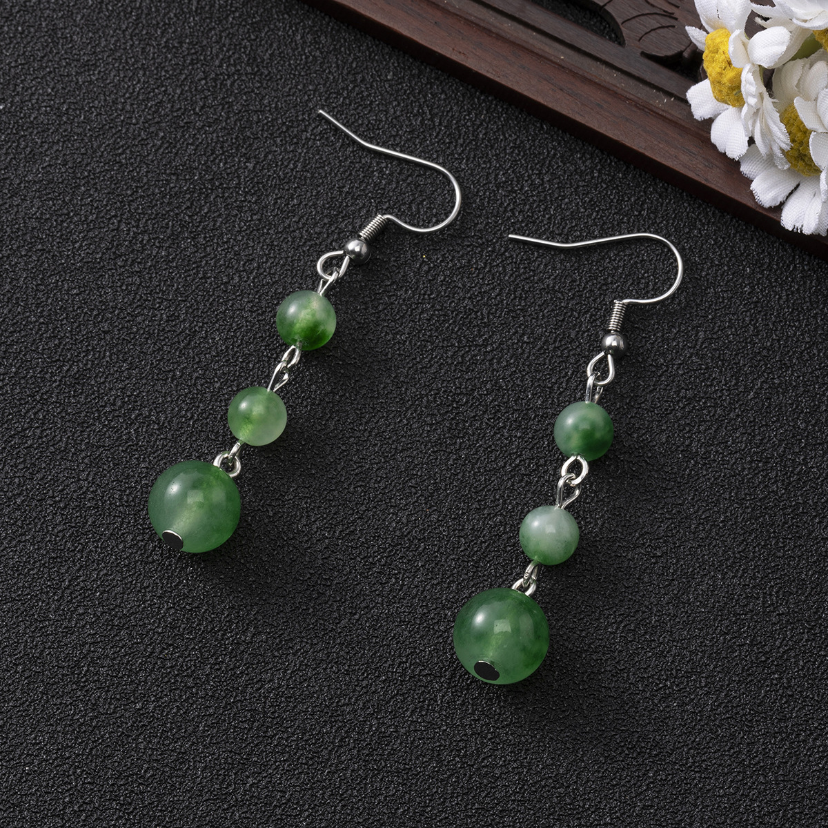3:green floating flower chalcedony