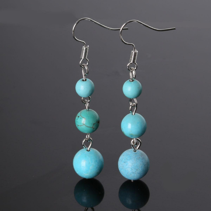4:Turquoise ball earrings