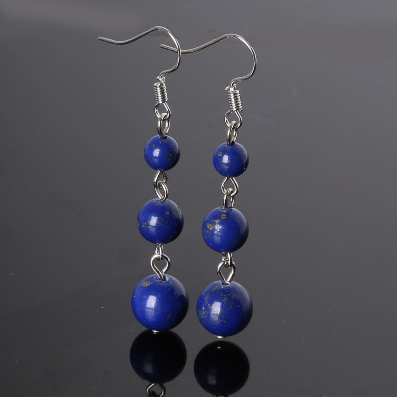 10:Lapis gold ball earrings