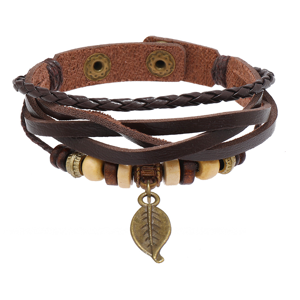 10:Leaf pendant-Brown