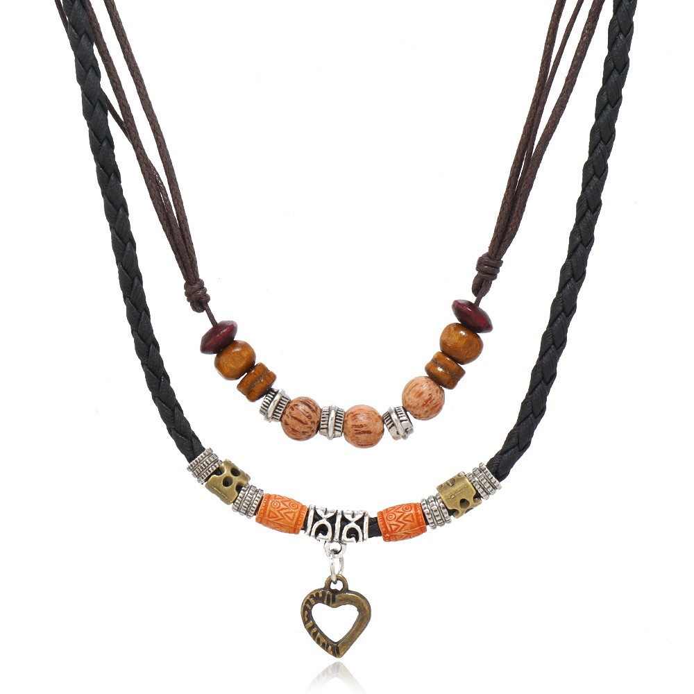 Bronze peach heart pendant