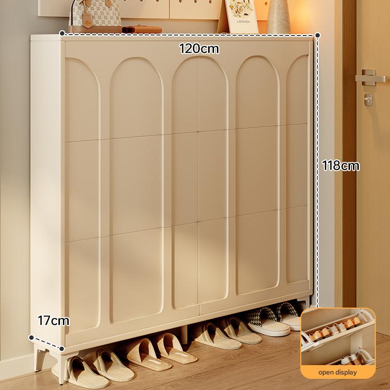 [six-door single-layer cream white] 120*17cm