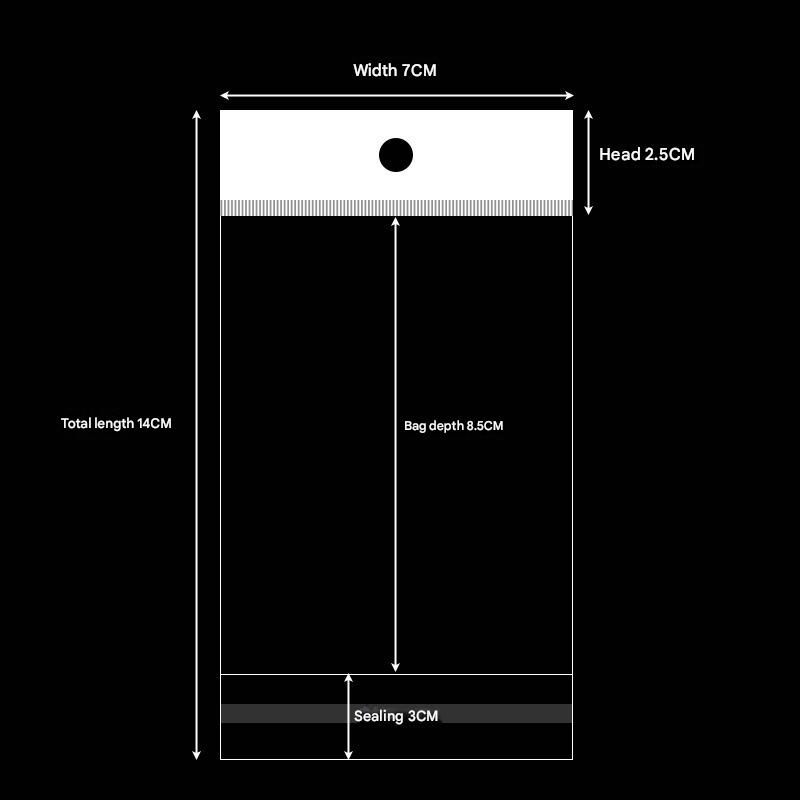 3:7*14 bag White Head 0.1mm