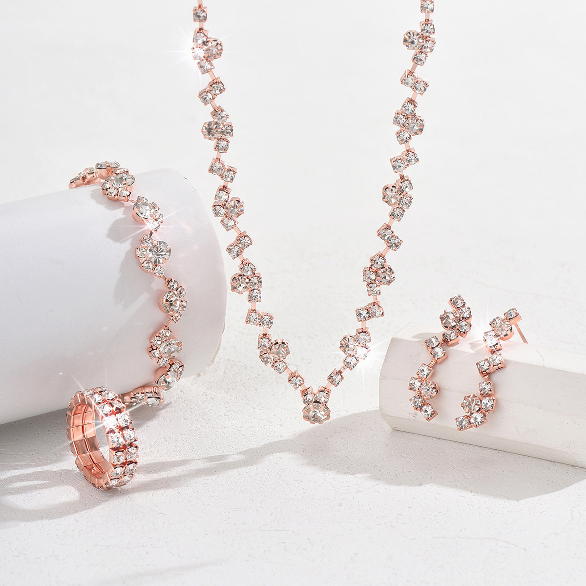 7:G 2 row of rings rose gold