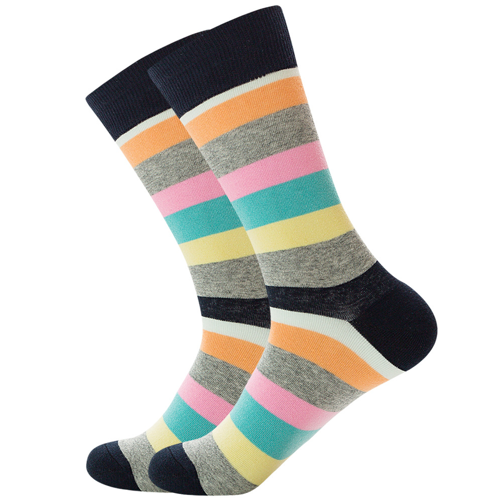 Gray, orange and green stripes