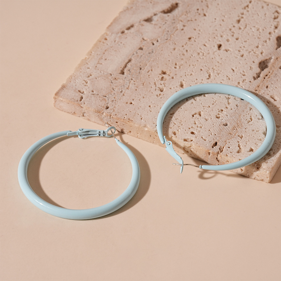 3:Silver needle-blue ear ring