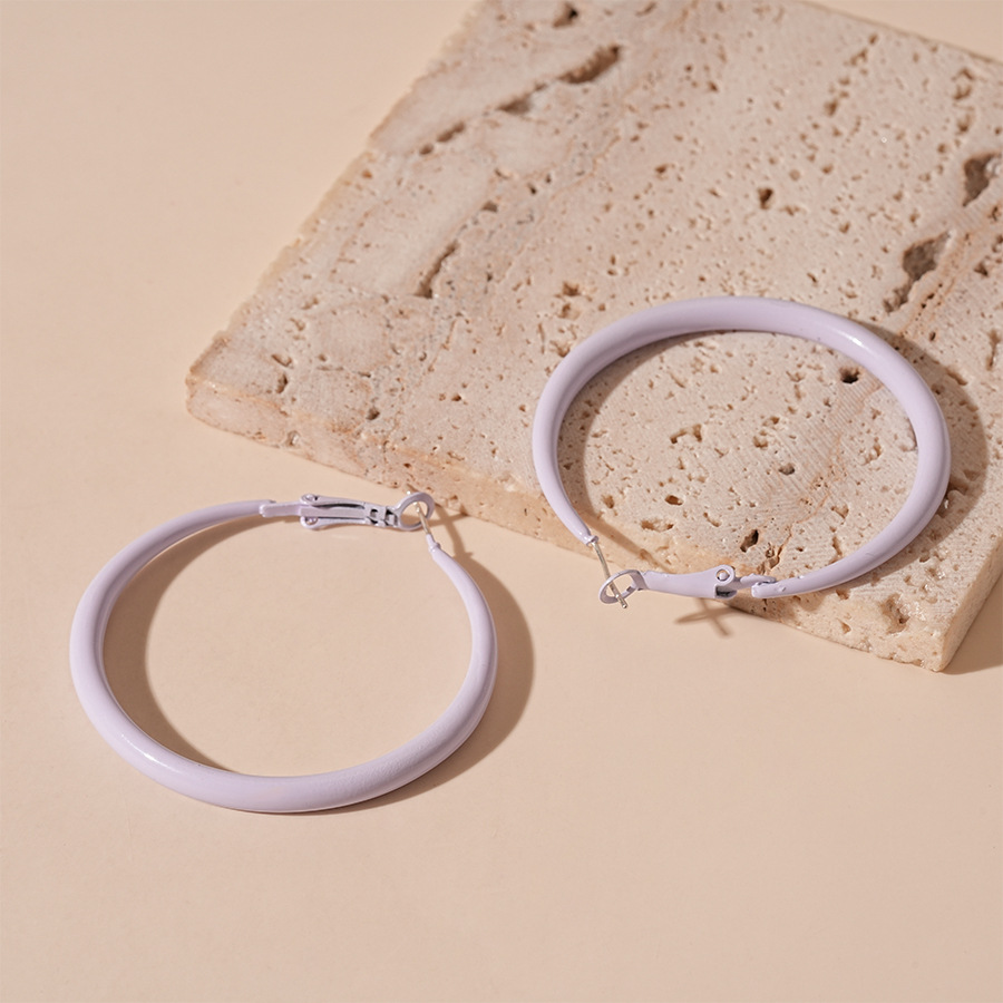 5:Silver Needle-Purple Ear Ring