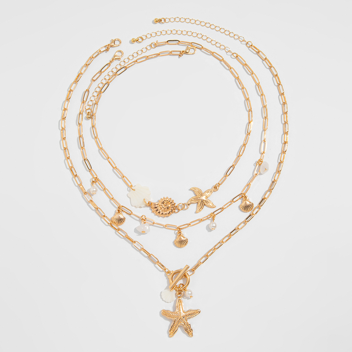 1:Necklace-gold (three-piece set)