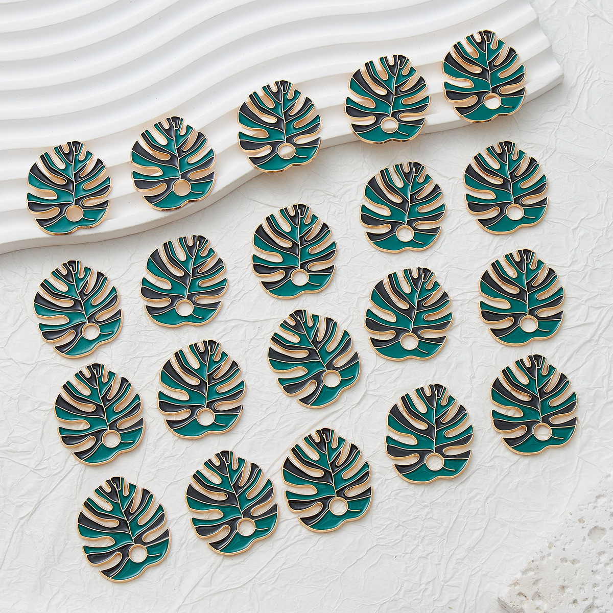 Dark green and black