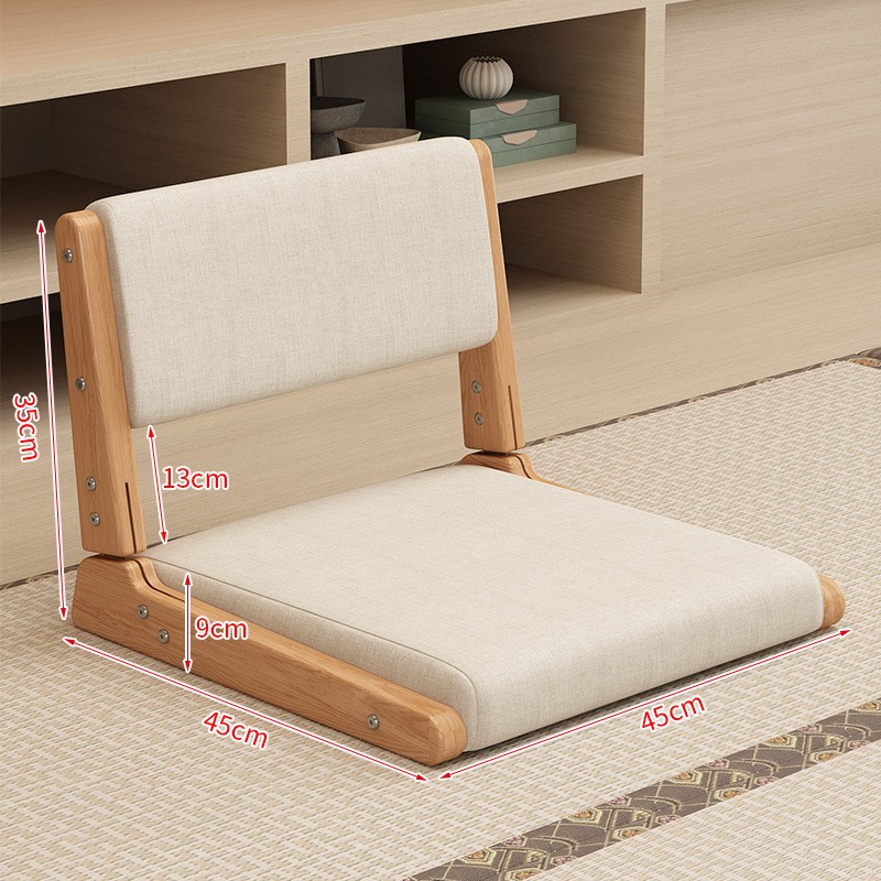 Foldable -wood color cotton and linen cushion